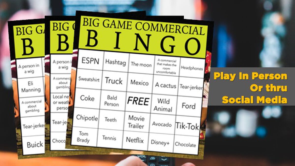 Big Game Commercial Bingo image number null